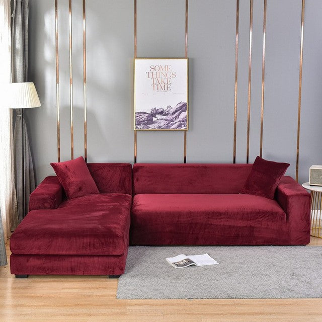 SofaLuxe - Luxurious Velvet Sofa Cover - Elastic Fit for Ultimate Comfort
