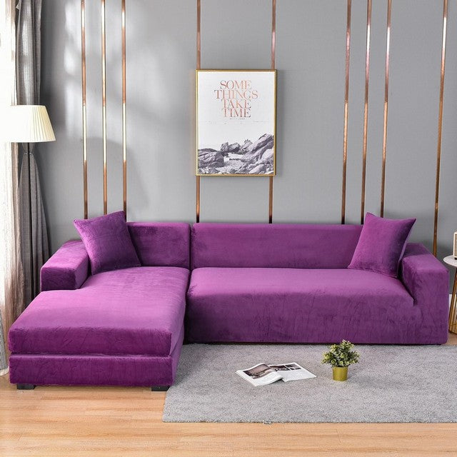 SofaLuxe - Luxurious Velvet Sofa Cover - Elastic Fit for Ultimate Comfort