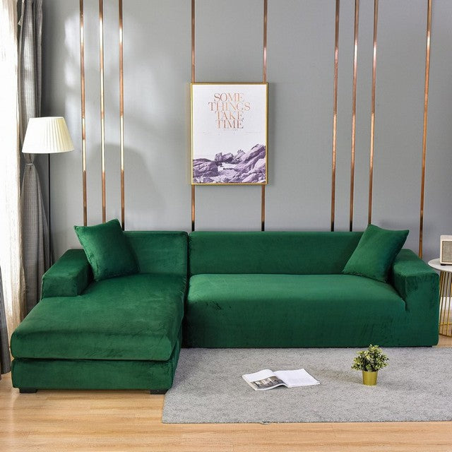 SofaLuxe - Luxurious Velvet Sofa Cover - Elastic Fit for Ultimate Comfort