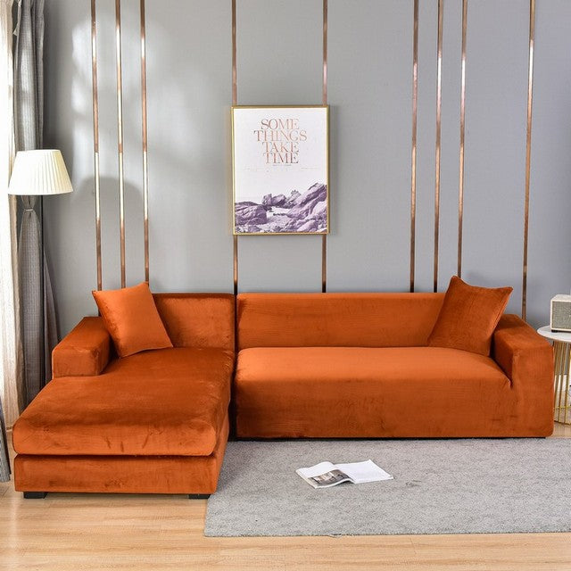SofaLuxe - Luxurious Velvet Sofa Cover - Elastic Fit for Ultimate Comfort