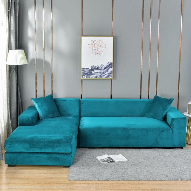 SofaLuxe - Luxurious Velvet Sofa Cover - Elastic Fit for Ultimate Comfort