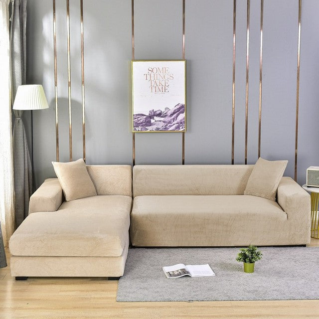 SofaLuxe - Luxurious Velvet Sofa Cover - Elastic Fit for Ultimate Comfort