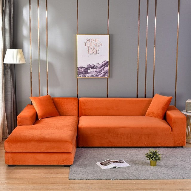 SofaLuxe - Luxurious Velvet Sofa Cover - Elastic Fit for Ultimate Comfort