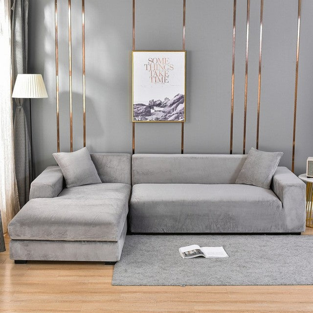 SofaLuxe - Luxurious Velvet Sofa Cover - Elastic Fit for Ultimate Comfort