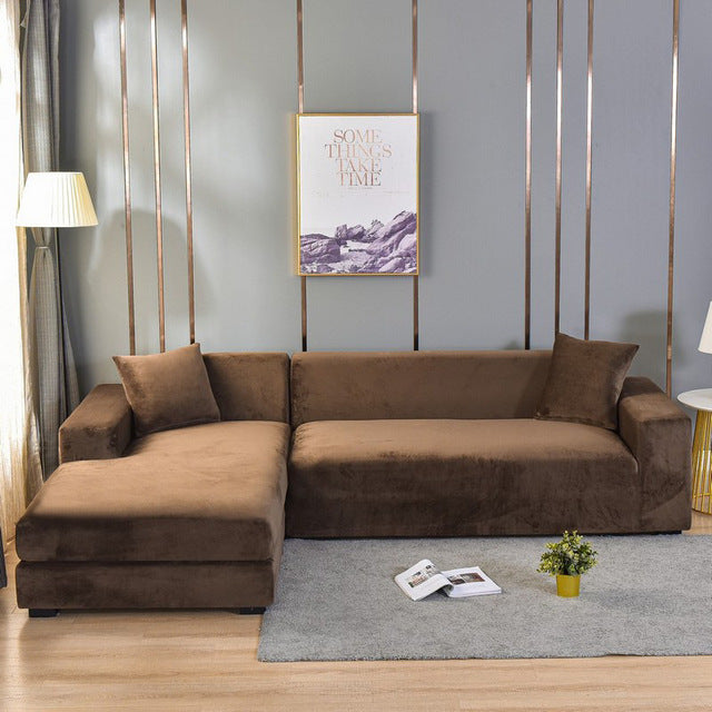 SofaLuxe - Luxurious Velvet Sofa Cover - Elastic Fit for Ultimate Comfort