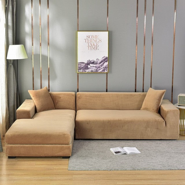 SofaLuxe - Luxurious Velvet Sofa Cover - Elastic Fit for Ultimate Comfort