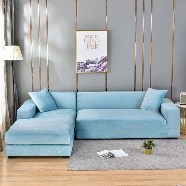 SofaLuxe - Luxurious Velvet Sofa Cover - Elastic Fit for Ultimate Comfort