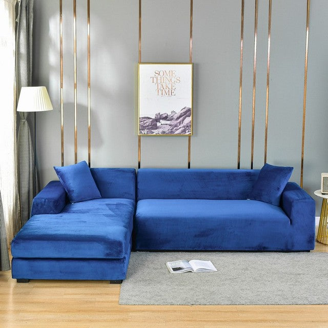 SofaLuxe - Luxurious Velvet Sofa Cover - Elastic Fit for Ultimate Comfort