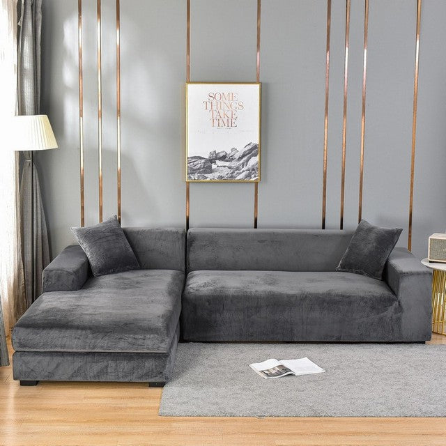 SofaLuxe - Luxurious Velvet Sofa Cover - Elastic Fit for Ultimate Comfort
