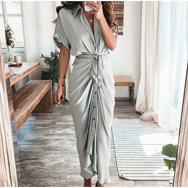 Dana - Elegant Dress with Ruffle Sleeves - Perfect for Every Occasion