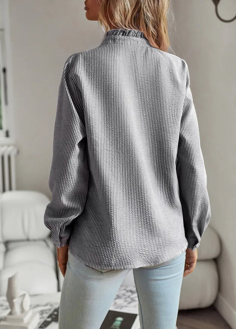 Sophia - Elegant Long Sleeve Blouse for Women - Stylish and Comfortable