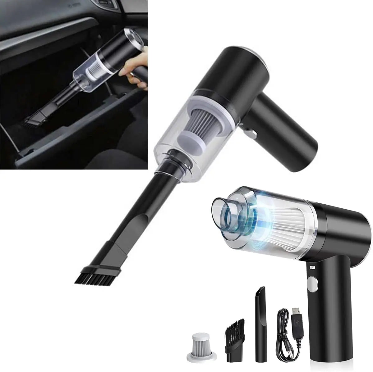 AirGuard - Compact 2-in-1 Mini Vacuum Cleaner and Compressor - Keep Spaces Clean & Fresh