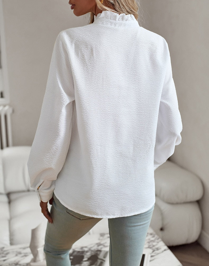 Sophia - Elegant Long Sleeve Blouse for Women - Stylish and Comfortable