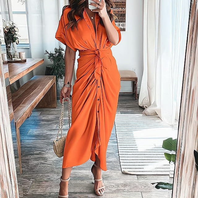 Dana - Elegant Dress with Ruffle Sleeves - Perfect for Every Occasion