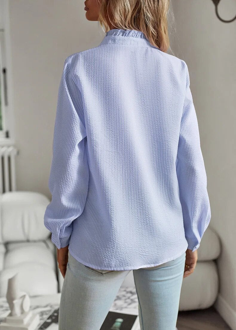Sophia - Elegant Long Sleeve Blouse for Women - Stylish and Comfortable