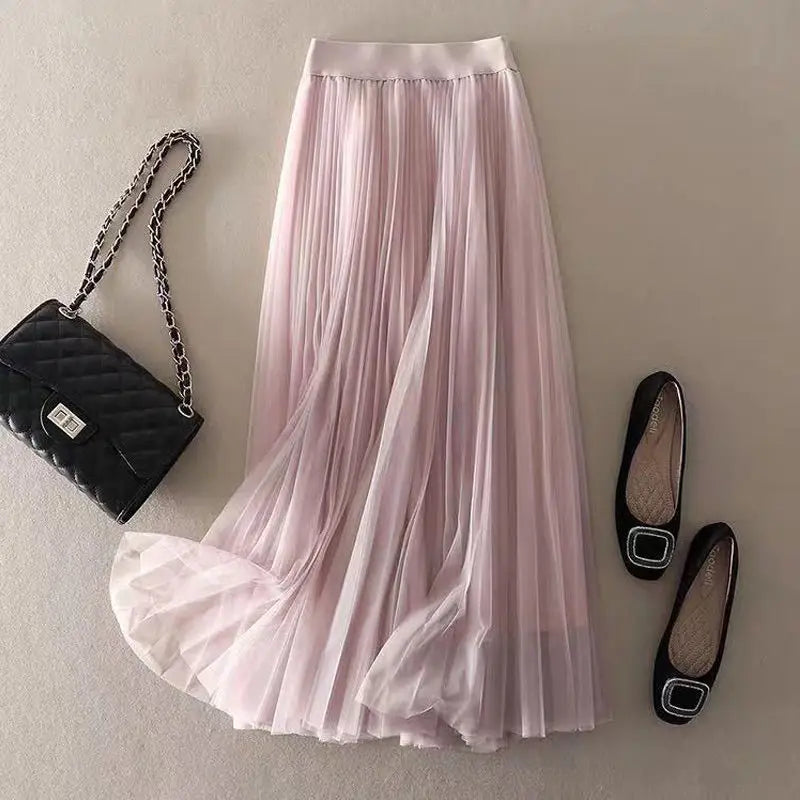 Bonnie - Vintage-Inspired Tulle Skirt with Elastic Waistband – Chic Style and All-Day Comfort