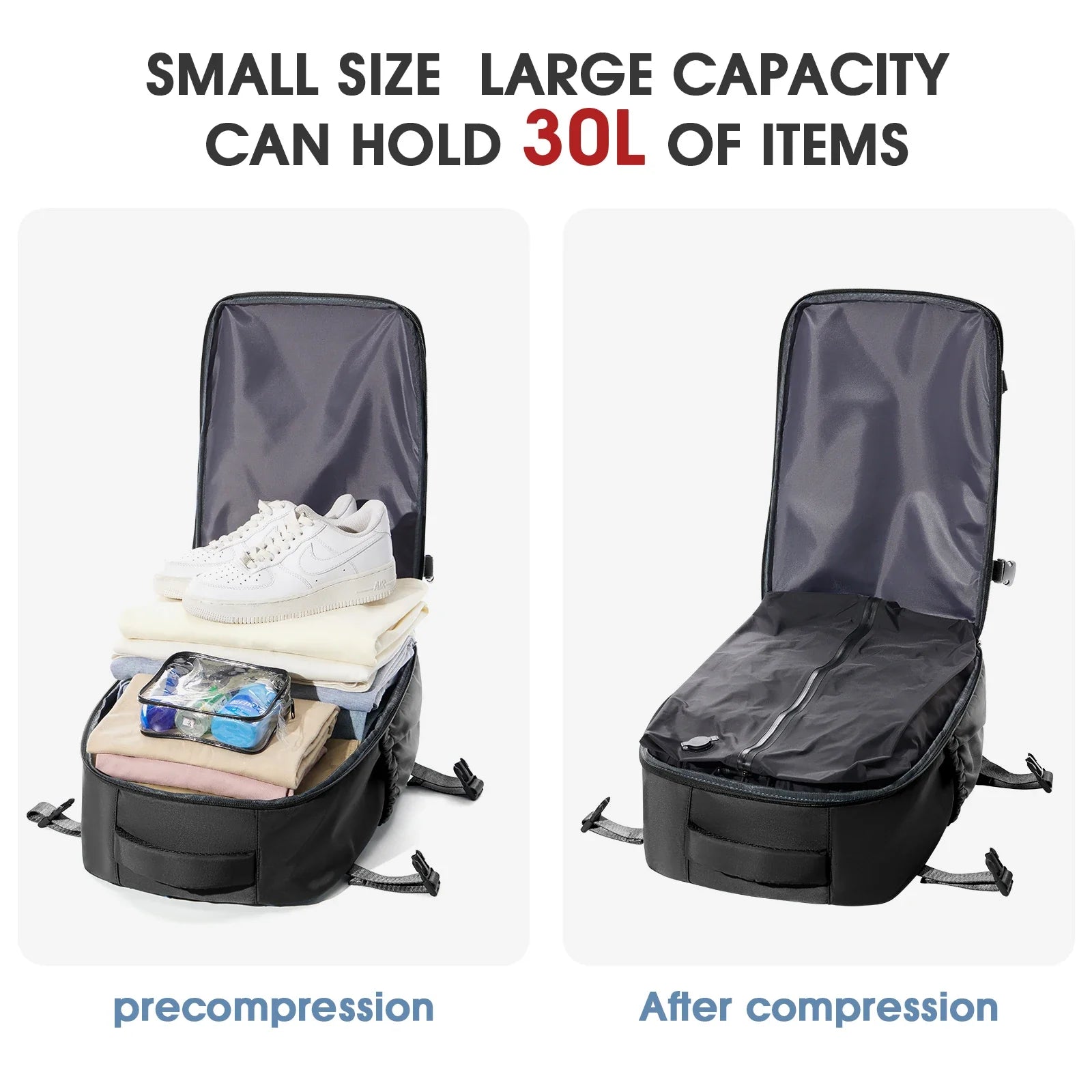 Expandable Vacuum Travel Backpack – Smart, Spacious & Versatile