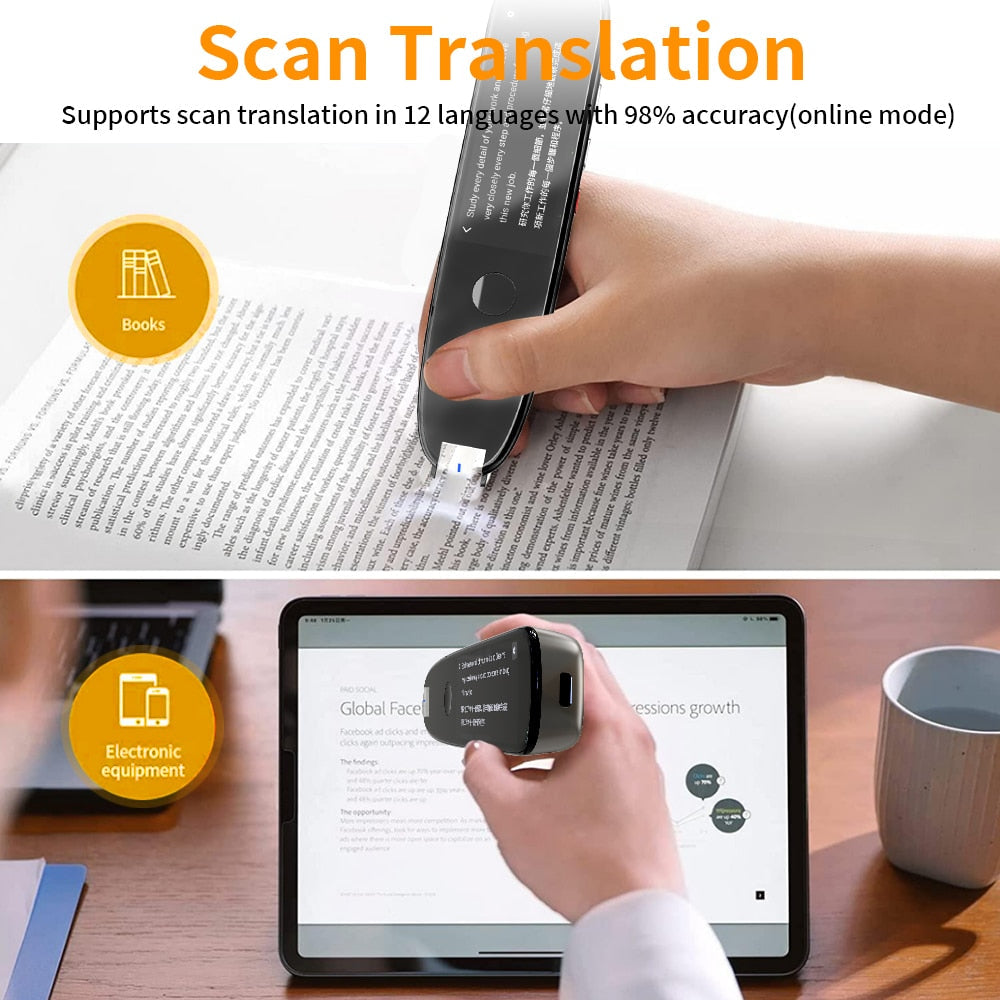 TransLynx - Multilingual Voice Translator Pen with Smart Scan - 112 Languages for Instant Communication