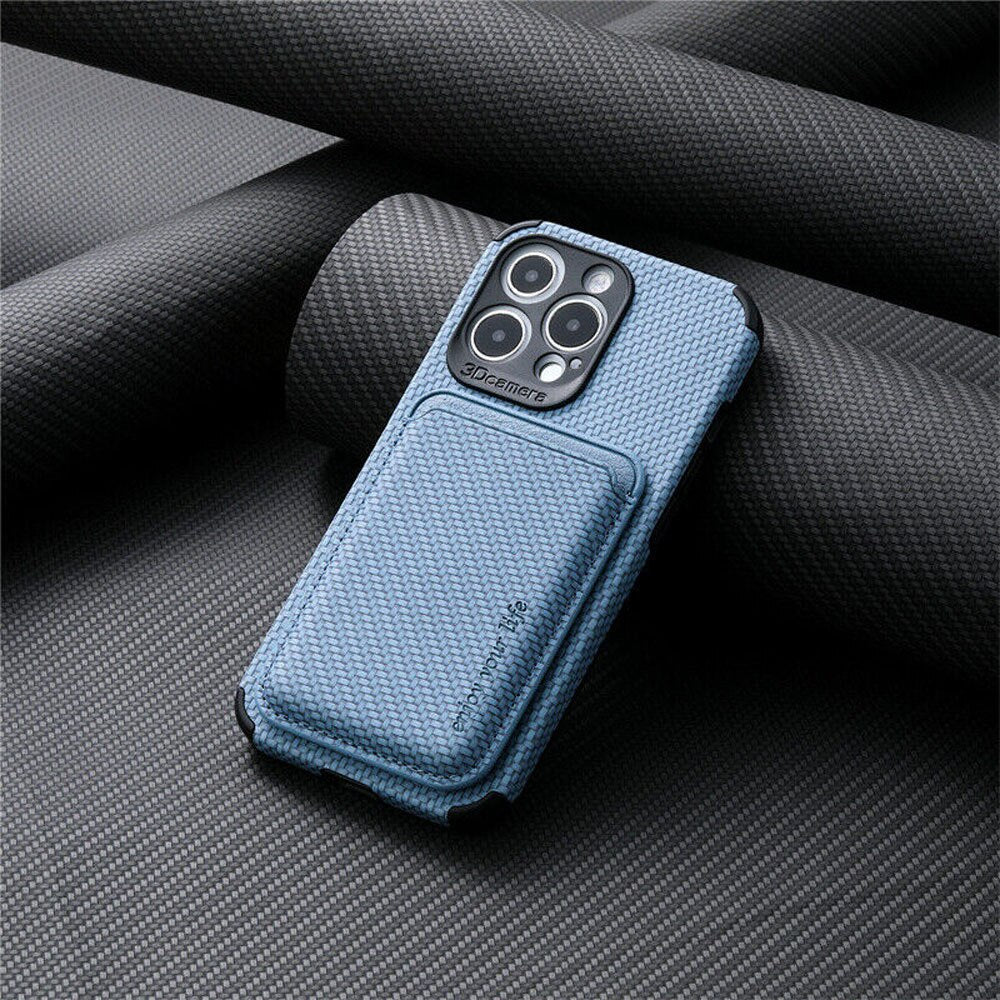 FiberGuard - Carbon Fiber MagSafe Wallet Case - Sleek Protection for Your Essentials