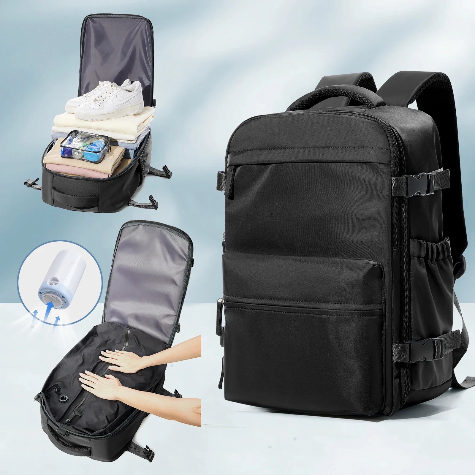 Expandable Vacuum Travel Backpack – Smart, Spacious & Versatile