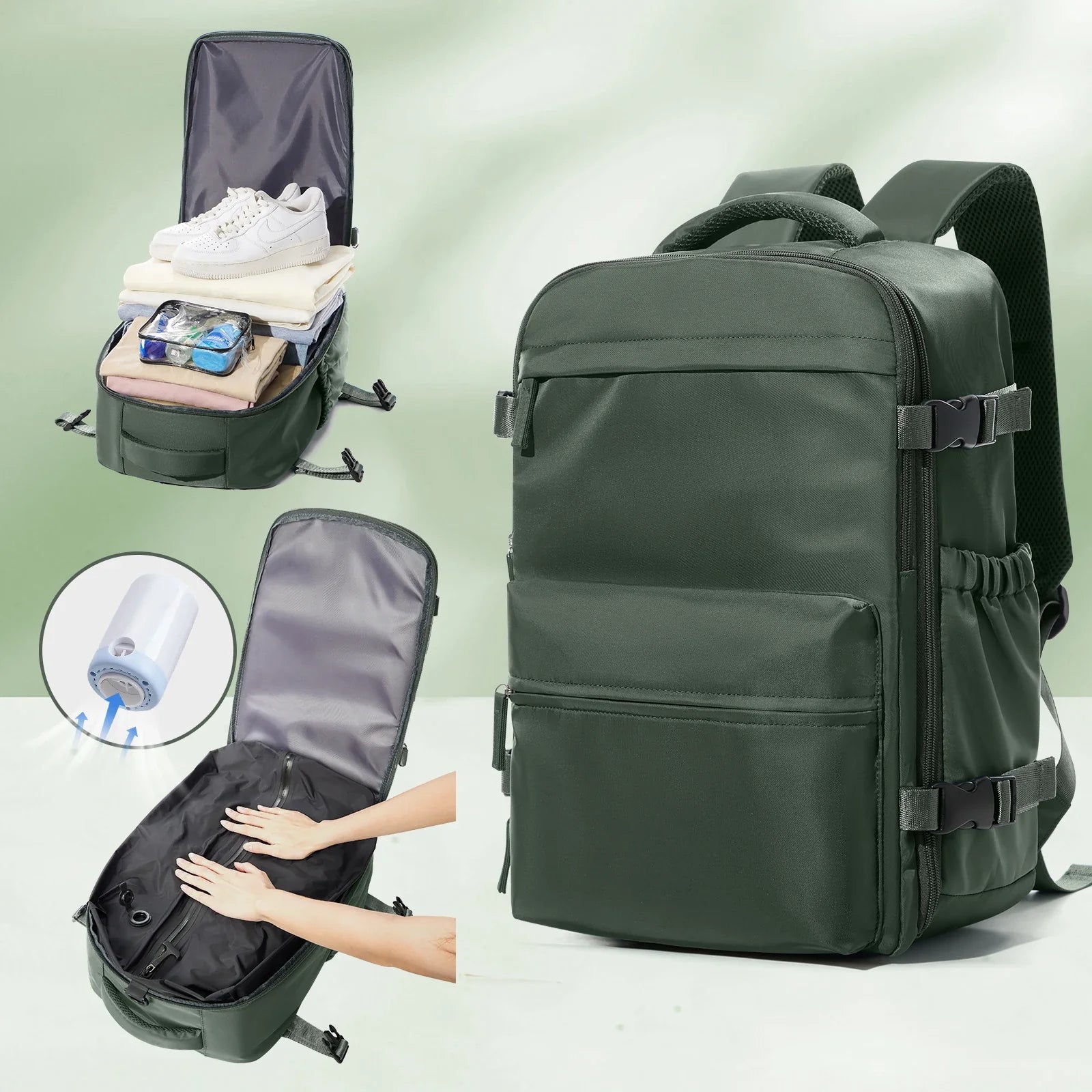 Expandable Vacuum Travel Backpack – Smart, Spacious & Versatile