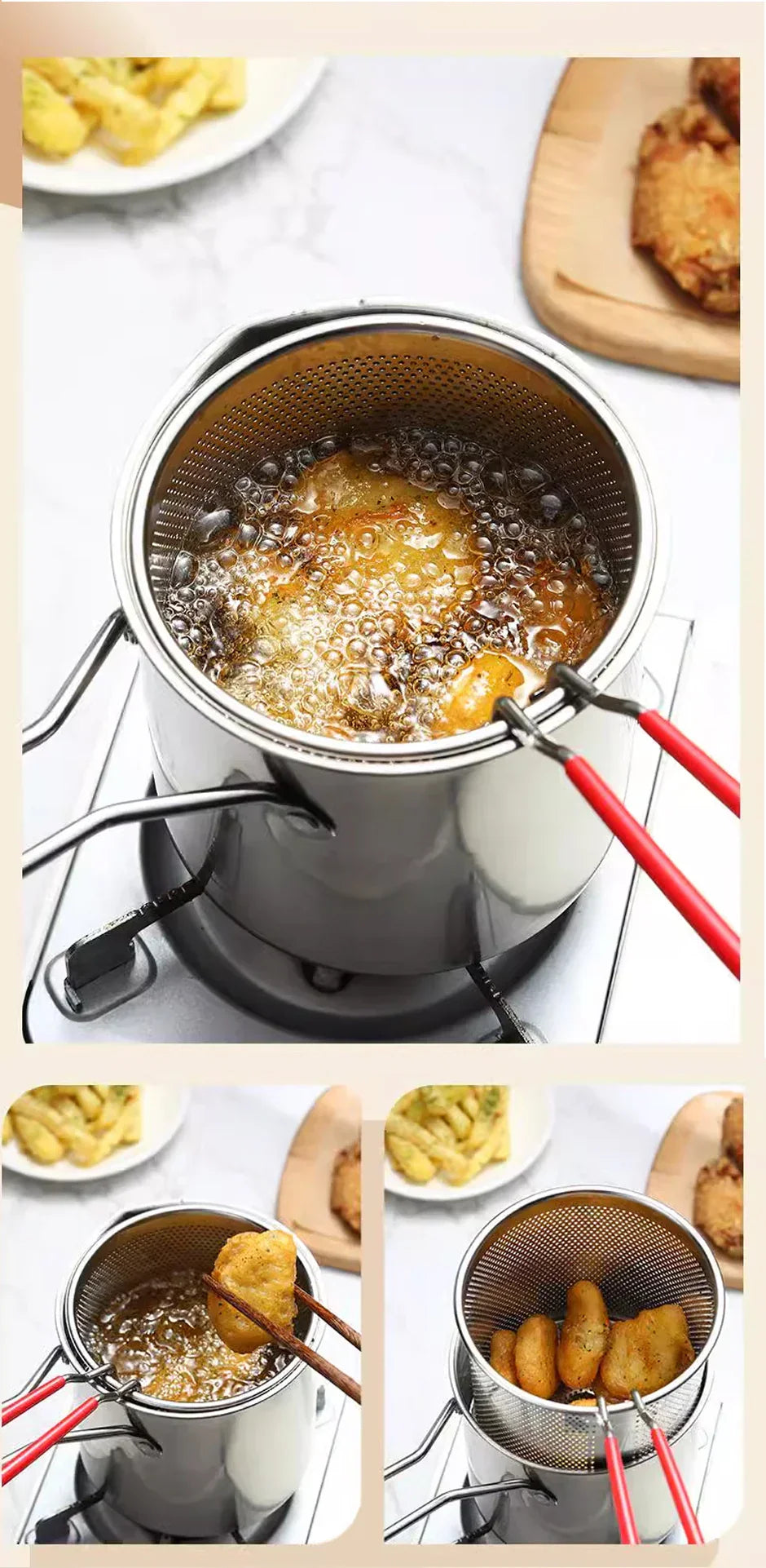 FryMaster - Stainless Steel Smart Deep Fryer – Efficient and Easy Cooking