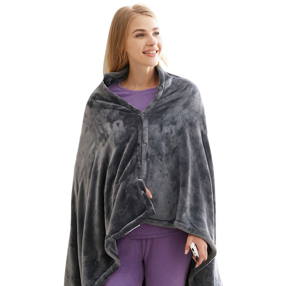 HeatNest - Electric Blanket - HeatWrap Fleece with Built-in Heating for Ultimate Warmth