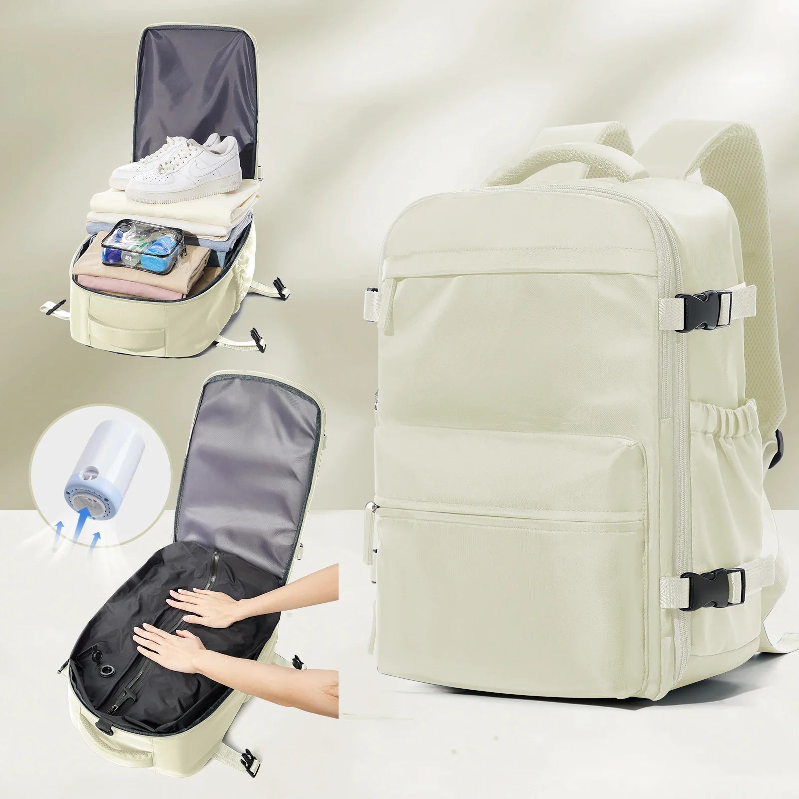 Expandable Vacuum Travel Backpack – Smart, Spacious & Versatile