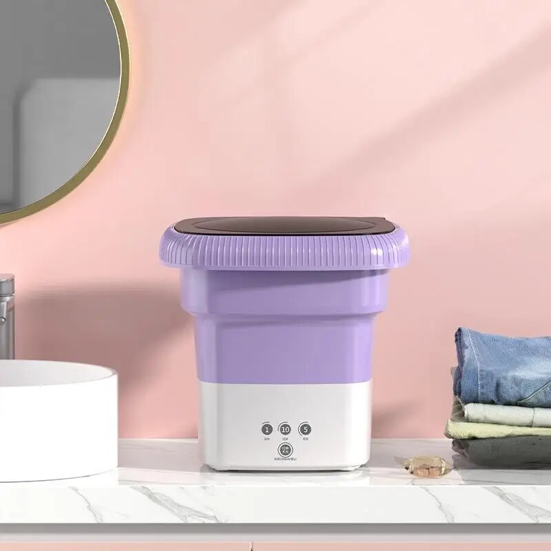 CleanWave - Compact Energy-Saving Washing Machine - Ideal for Small Spaces and Portable Use