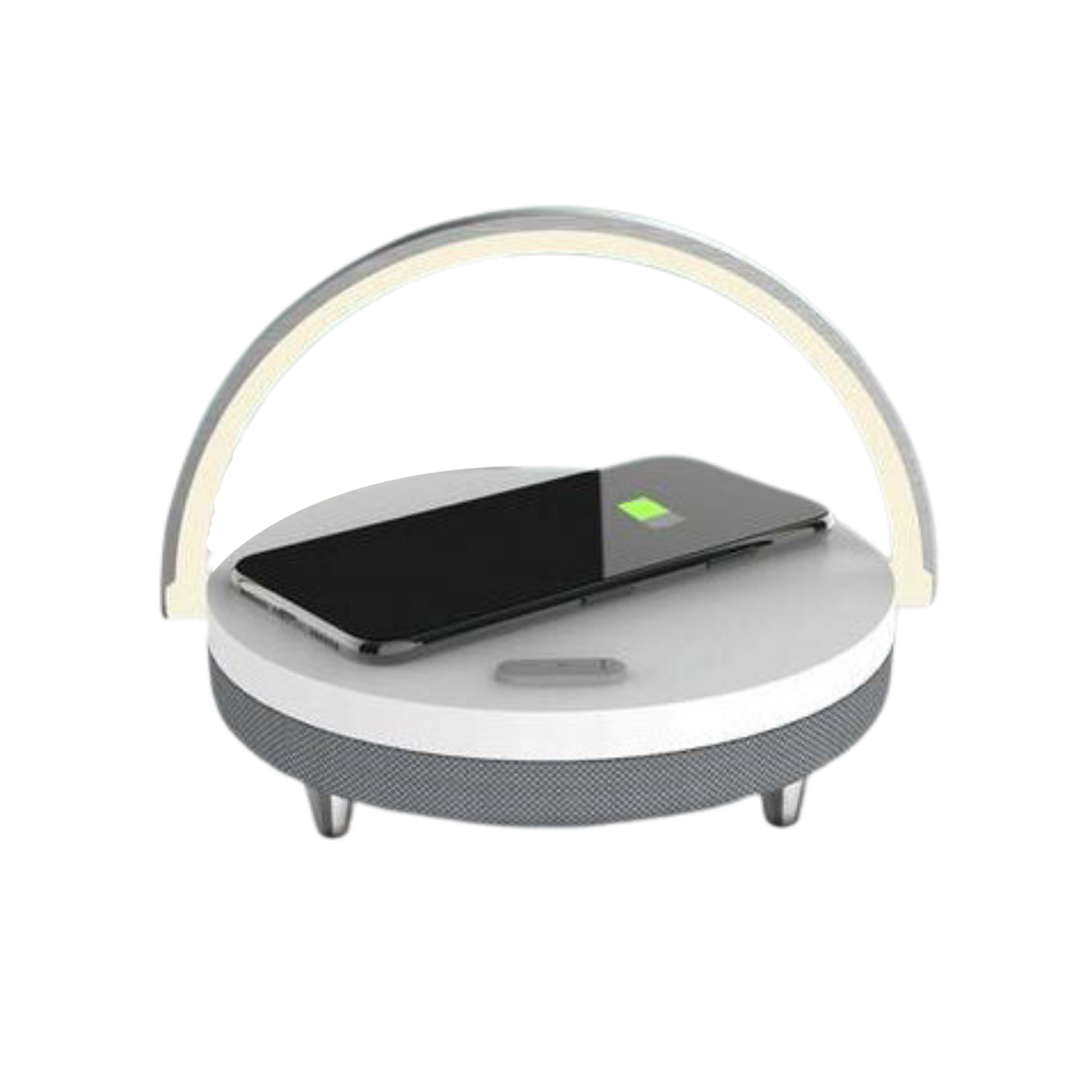 FusionLite - 3-in-1 LED Light with Bluetooth Speaker and Wireless Charging Station - Illuminate, Play, and Charge with Ease