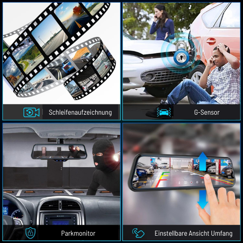 MirrorPro - 4K Car Mirror Dash Camera with Integrated CarPlay - Enhance Your Driving Experience