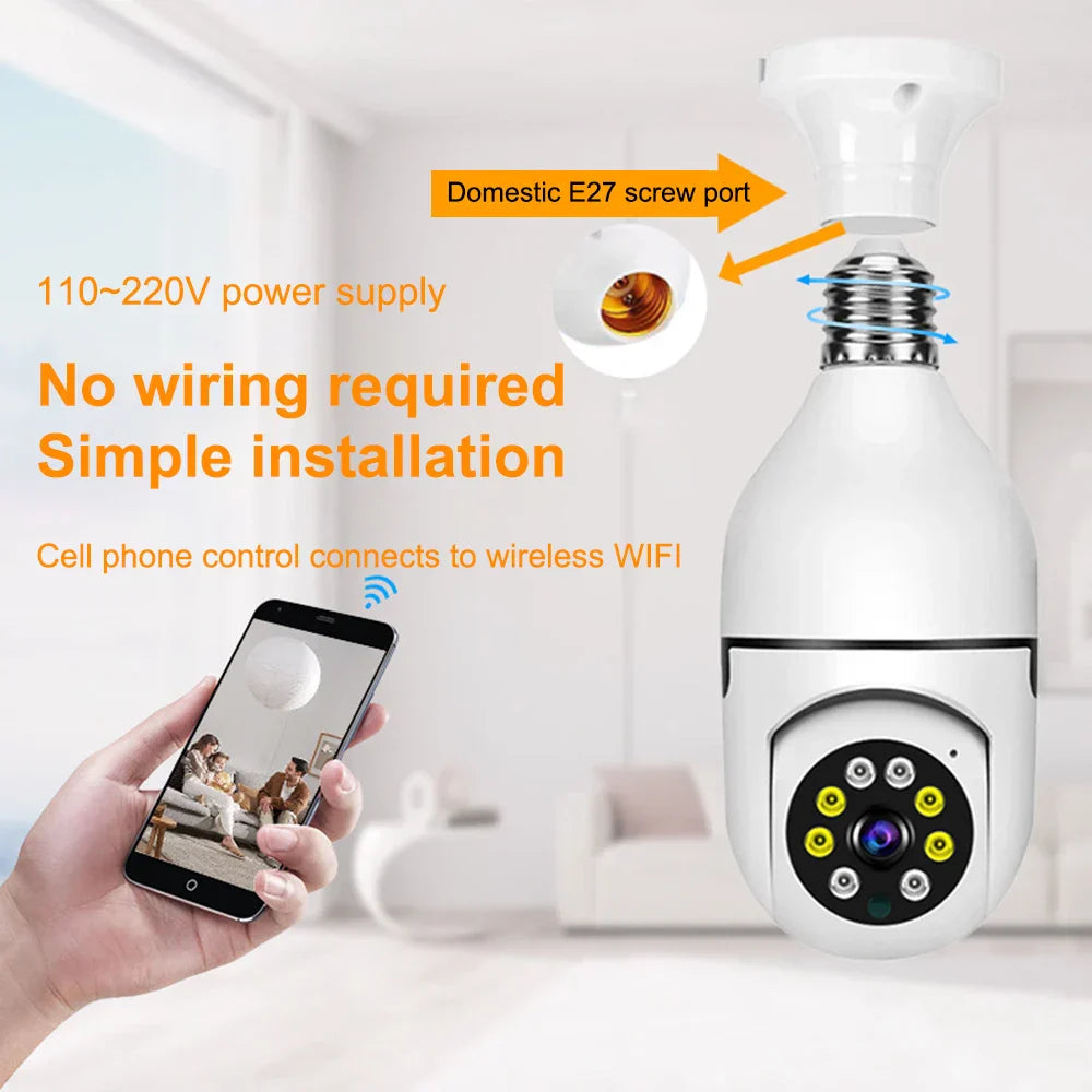 SecureView - 360º Surveillance Camera Socket - Simple Installation for Complete Security
