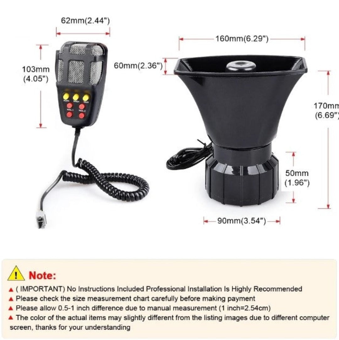 SoundAlert - Powerful 7-Tone Horn - Versatile Sound Options for Maximum Safety