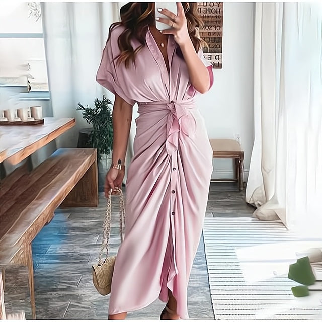 Dana - Elegant Dress with Ruffle Sleeves - Perfect for Every Occasion