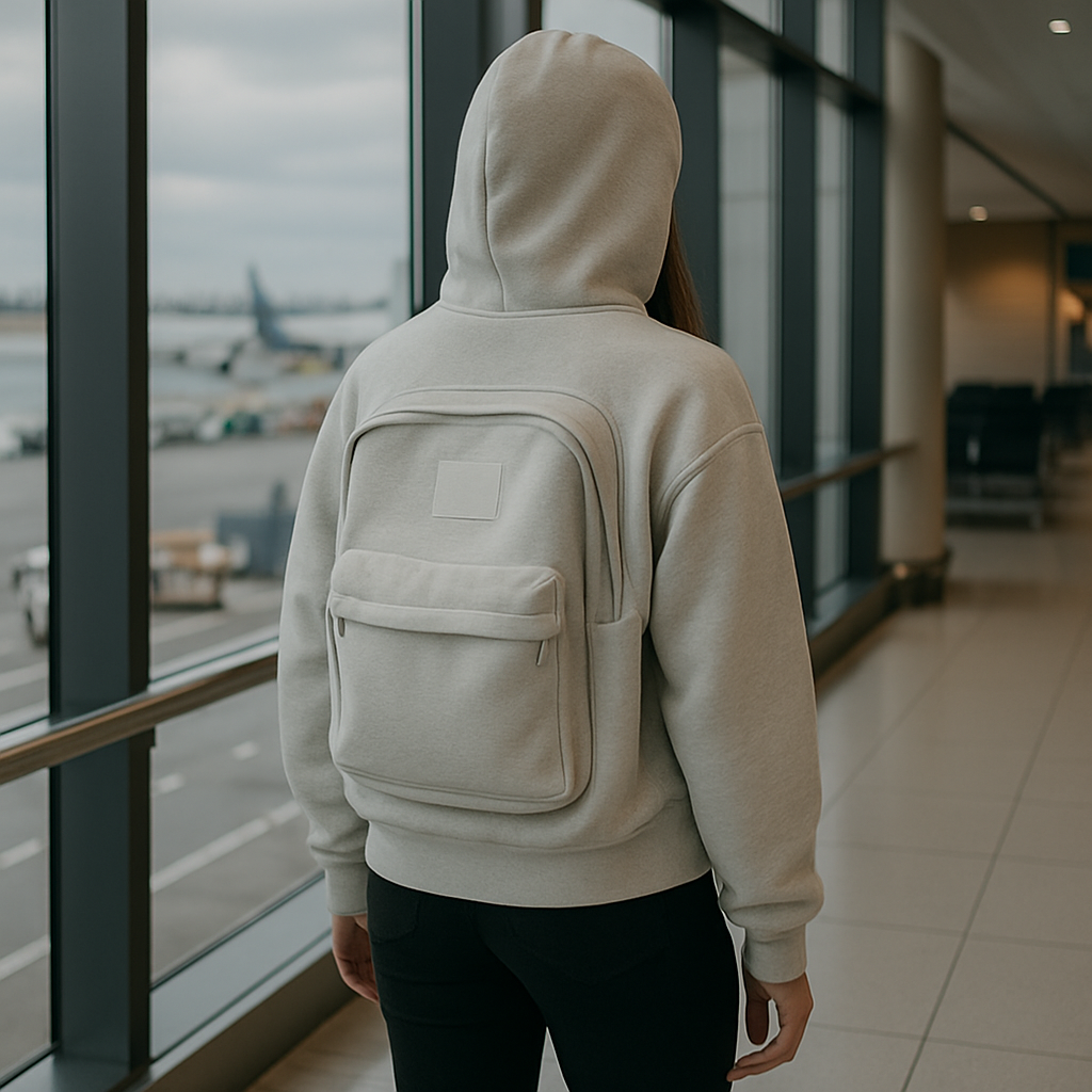 Travex™ BackPack Hoodie – The All-in-One Travel Essential