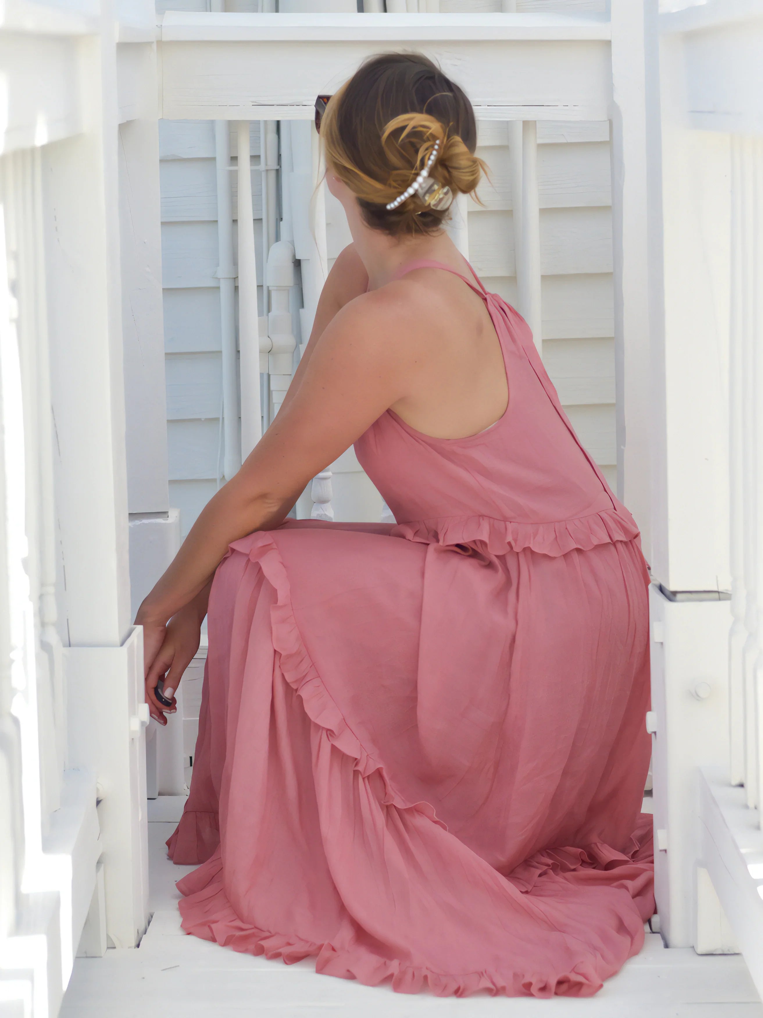 Erin - Flowy Summer Maxi Dress with Adjustable Straps - Perfect for Warm Days