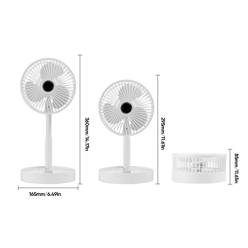ChillWind - Rechargeable Foldable Table Fan - CoolBreeze with Telescopic Design