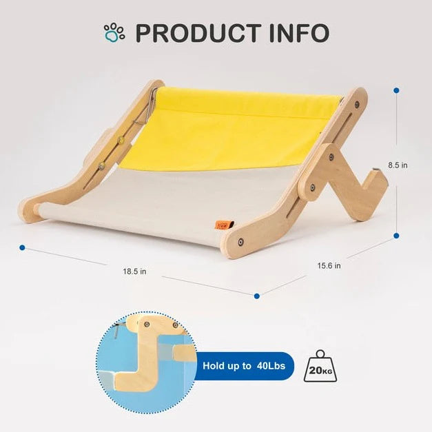 SunnySeat - Adjustable Cat Window Seat - Strong & Secure, Perfect for Lounging Cats