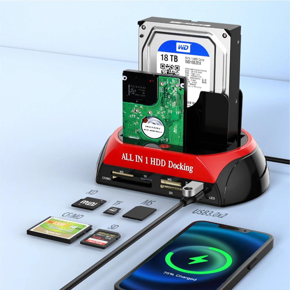 DockMax - Quick-Swap Hard Drive Docking Station - Simple Setup, No Installation Needed