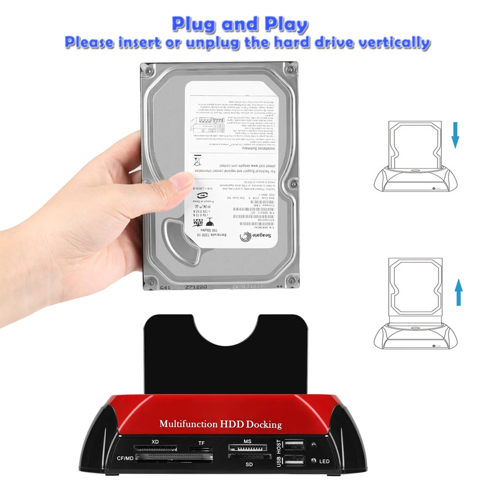 DockMax - Quick-Swap Hard Drive Docking Station - Simple Setup, No Installation Needed