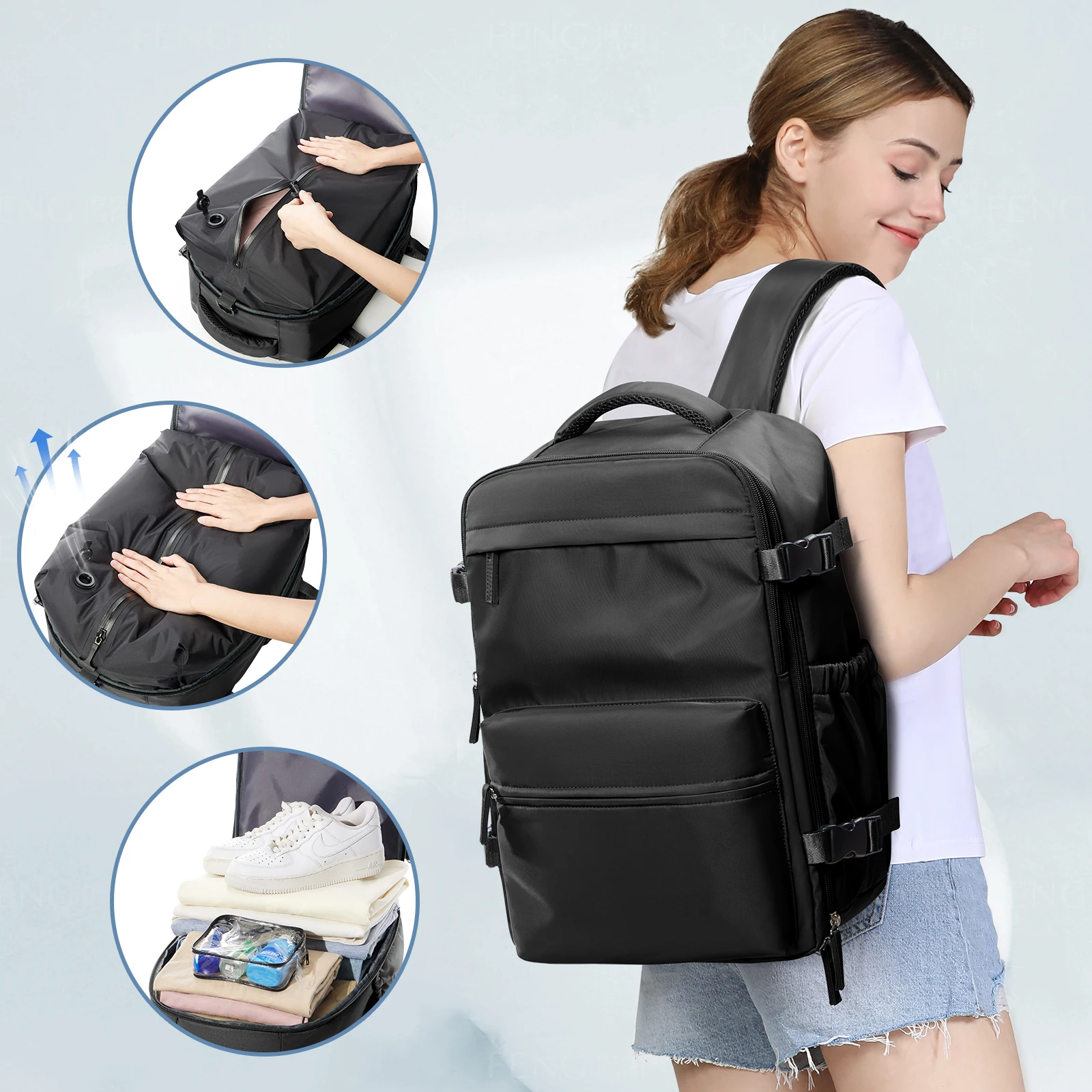 Expandable Vacuum Travel Backpack – Smart, Spacious & Versatile