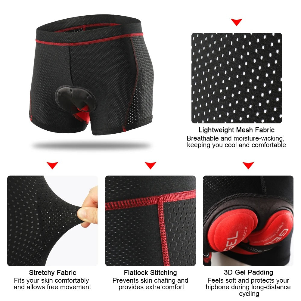 CycleComfort - Gel-Padded Cycling Shorts - Ultimate Comfort & Saddle Pain Relief