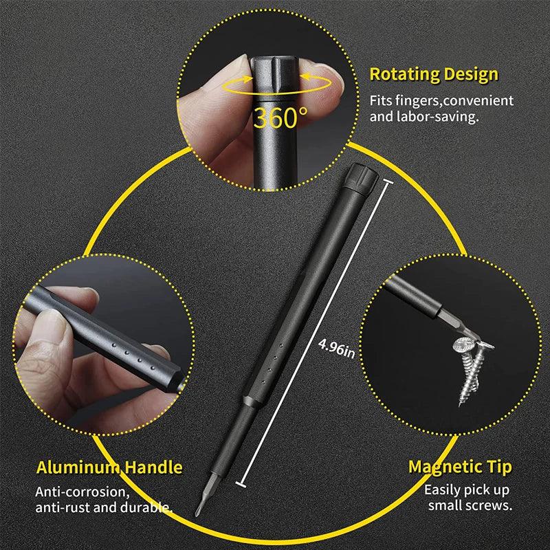 MagnaTool - Magnetic Tip Screwdriver Set - Ergonomic Handle for Precision and Comfort