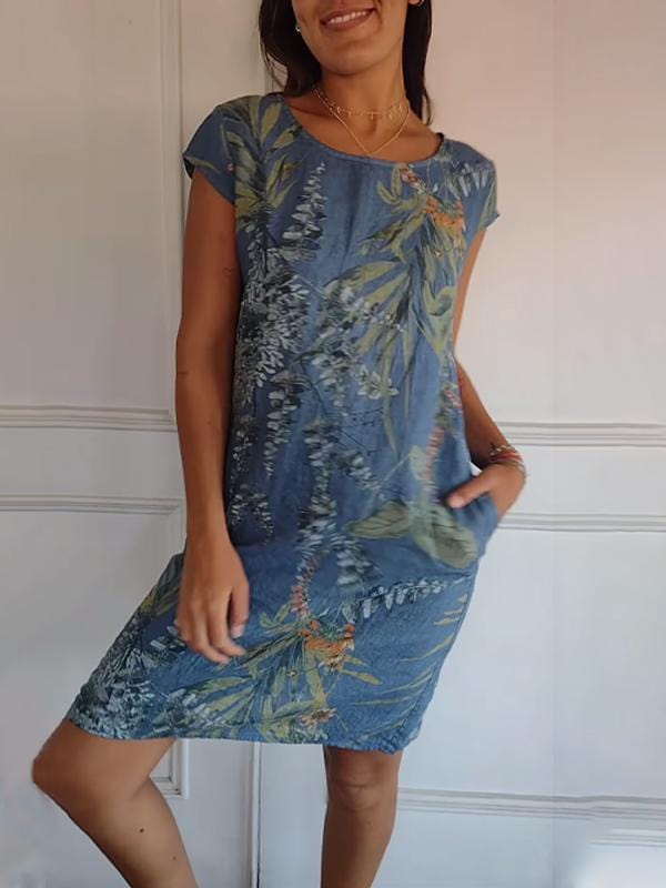 Millie - Comfortable Round Neck Dress for Everyday Elegance