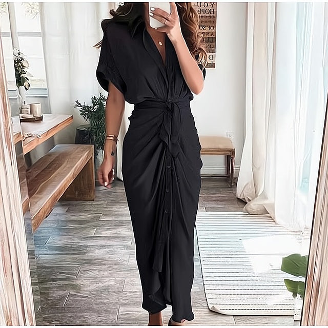 Dana - Elegant Dress with Ruffle Sleeves - Perfect for Every Occasion