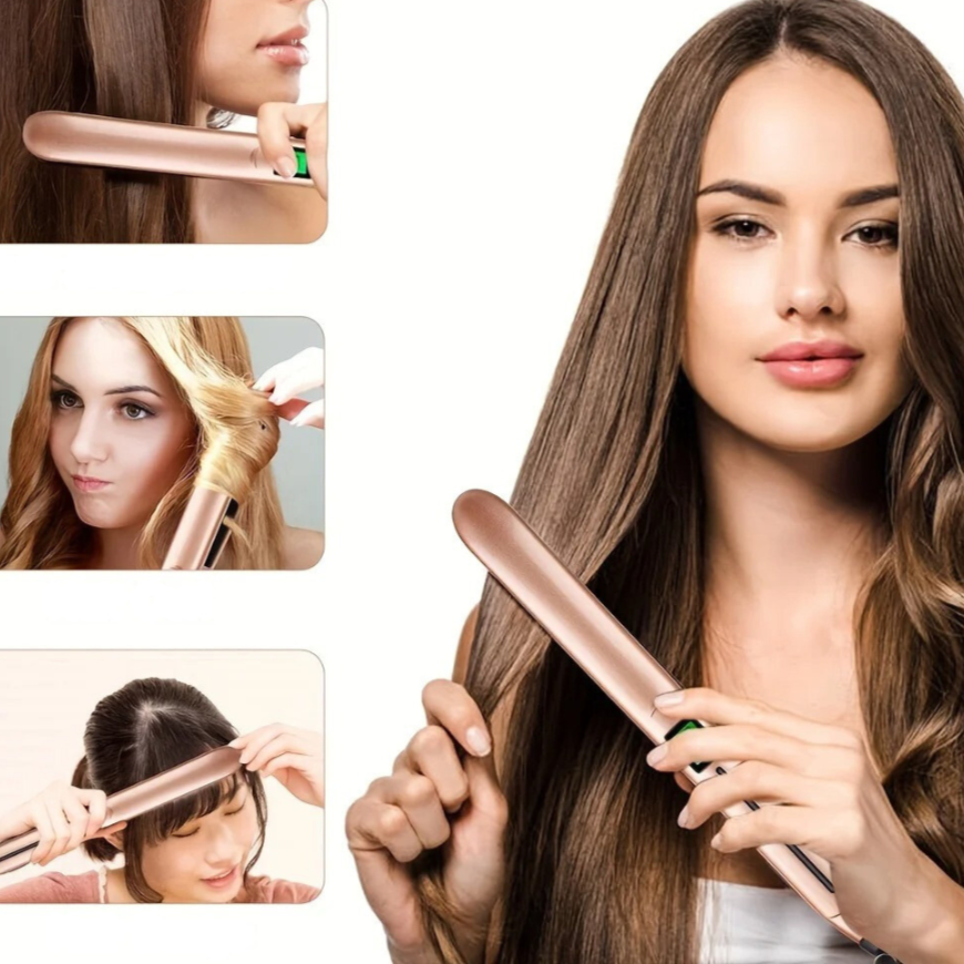 SilkShine Pro - 2-in-1 Ceramic Hair Styler - Smooth Straightening & Perfect Curls