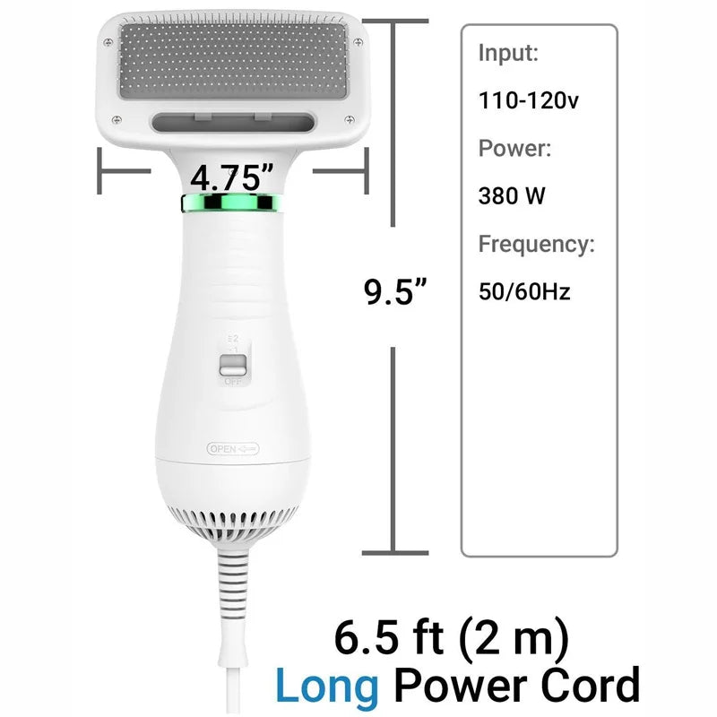 PawDry - Silent Dog Hair Dryer - Adjustable Temperature for Quick and Comfortable Grooming