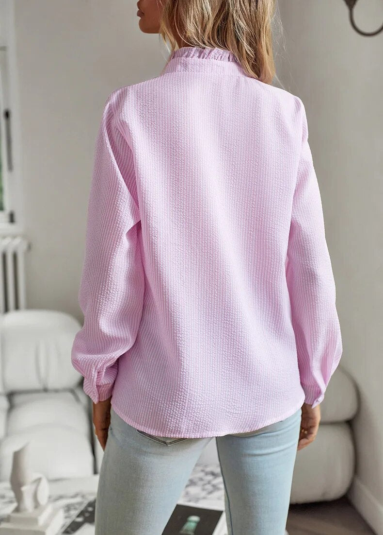 Sophia - Elegant Long Sleeve Blouse for Women - Stylish and Comfortable