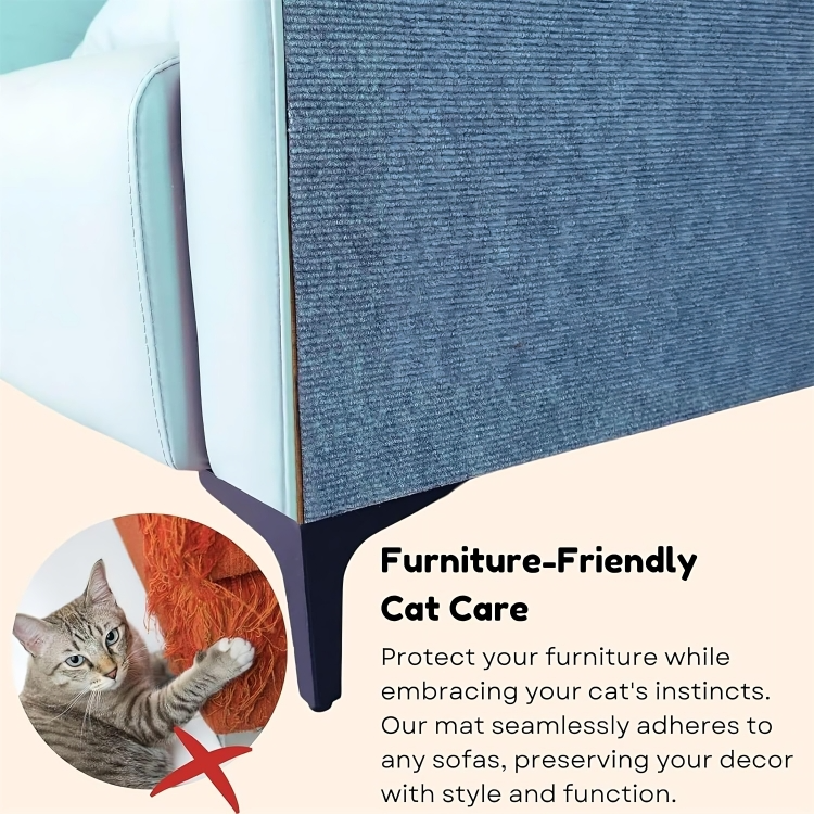 ClawSafe - Self-Adhesive Cat Scratching Mat - Protect Your Furniture with Durable Protection