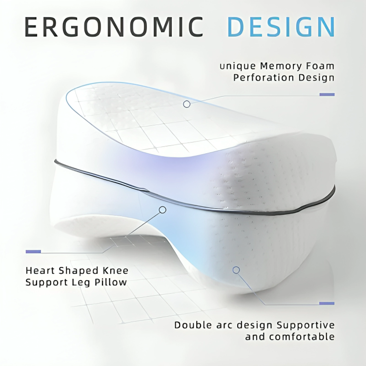 LegRelief - Memory Foam Orthopedic Leg Pillow - Ultimate Pain Relief for Back, Hip, and Knee Comfort
